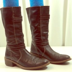 Brown Nine West Boots Mid Calf (37)